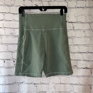 aerie Sage Green Bike Shorts